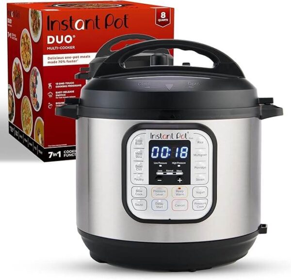 Instant Pot Duo 7 in 1 electric pressure cooker for smart cooking