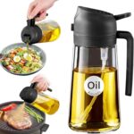 2 in 1 oil sprayer bottle for healthy cooking in kitchen