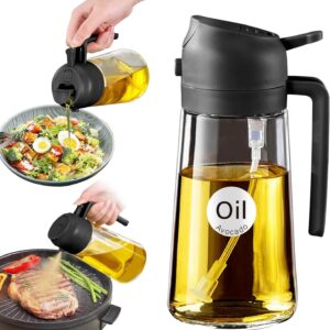 2 in 1 oil sprayer bottle for healthy cooking in kitchen