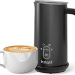 Electric milk frother for coffee latte and cappuccino at home