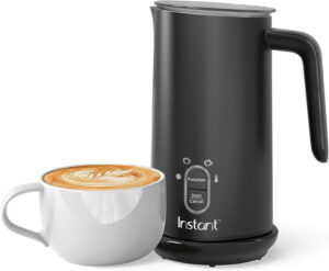 Electric milk frother for coffee latte and cappuccino at home