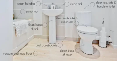 how to clean a bathroom checklist